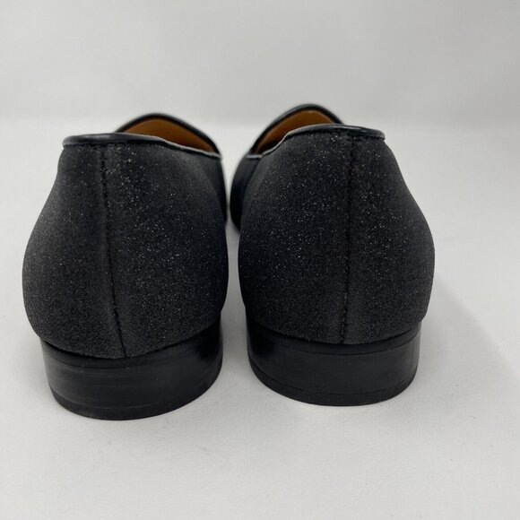 Jack Rogers Ginny Loafer Womens 7.5 Black Sparkle Glitter Slip On Flats - Picture 4 of 10